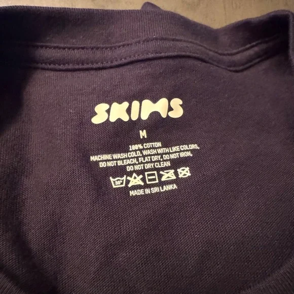 NWT Skims Cotton Classic T-Shirt Tp-tsh-5701m Onyx Medium - Picture 2 of 3